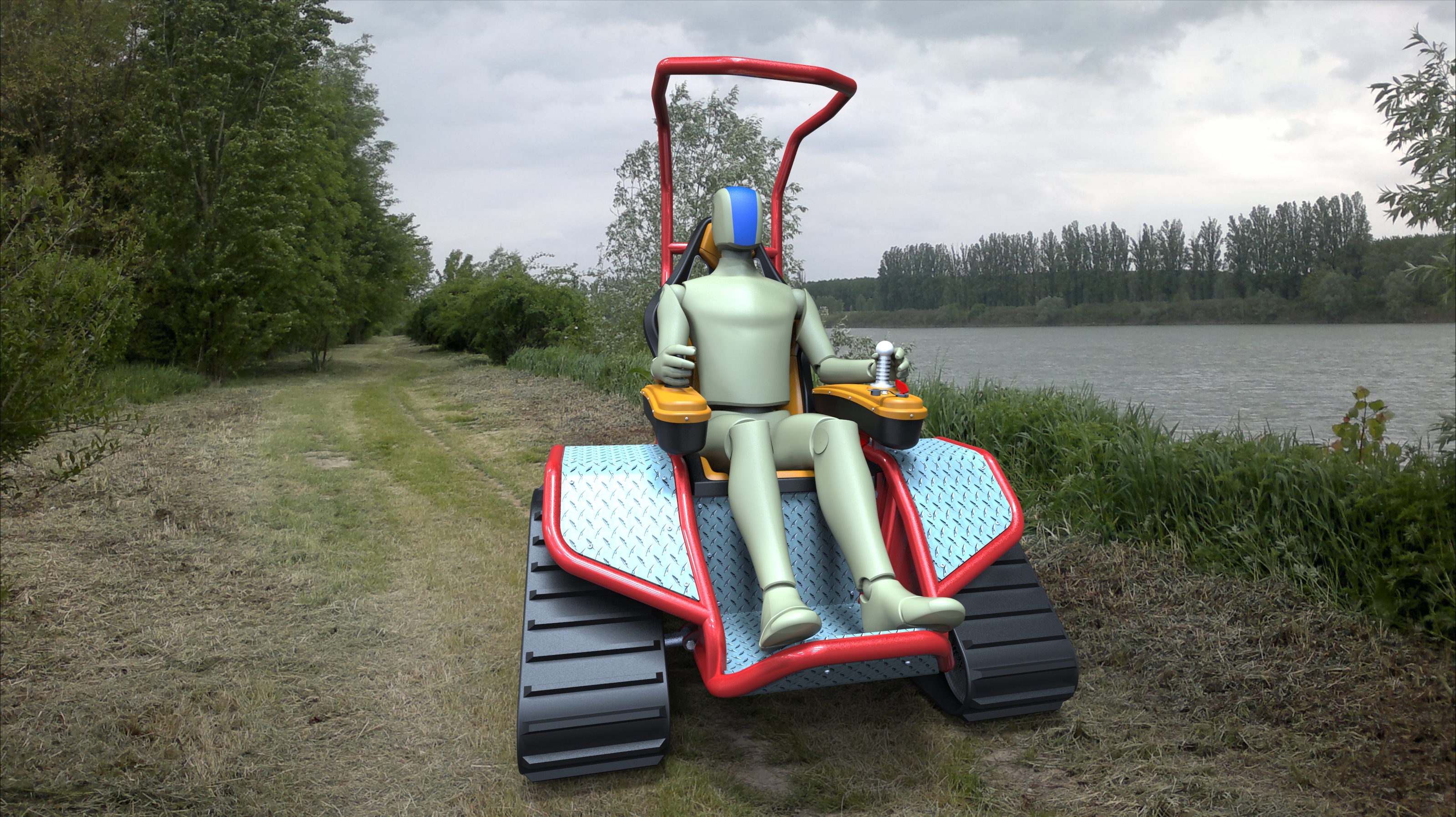 Ziesel全地形三角履带车模型3D图纸 x_t格式